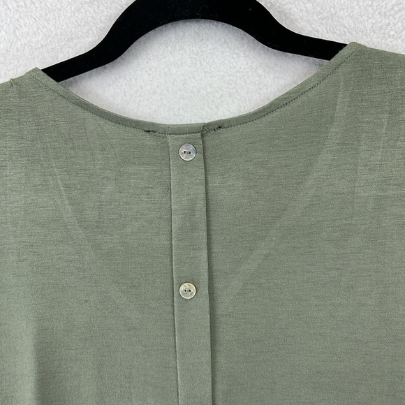 Papermoon (Stitch Fix) Women’s Top Size S Moss Green Floral Mixed Media NWT - Picture 6 of 11